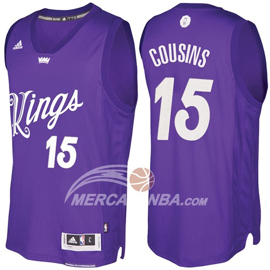 Maglia NBA Christmas 2016 Demarcus Cousins Sacramento Kings Purpura